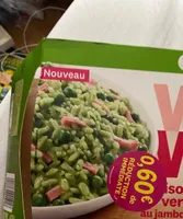 Risotto verde au jambon fumé