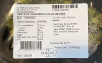 Saute de veau brocolis au beurre