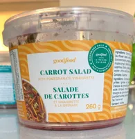 Salade de carottes et vinaigrette à la grenade
