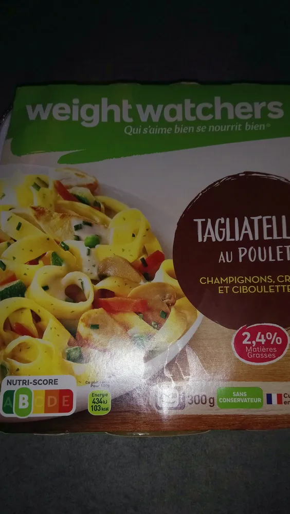tagliatelles poulet weight warchers