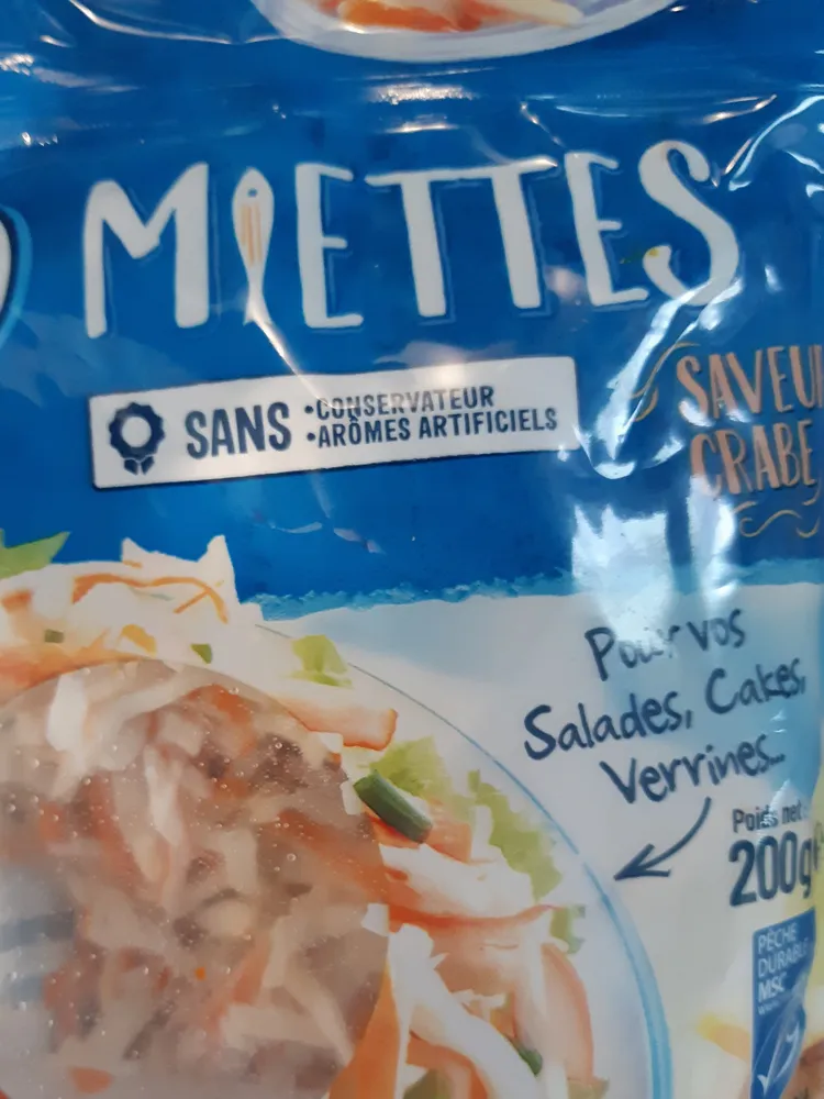 miettes saveur crabe