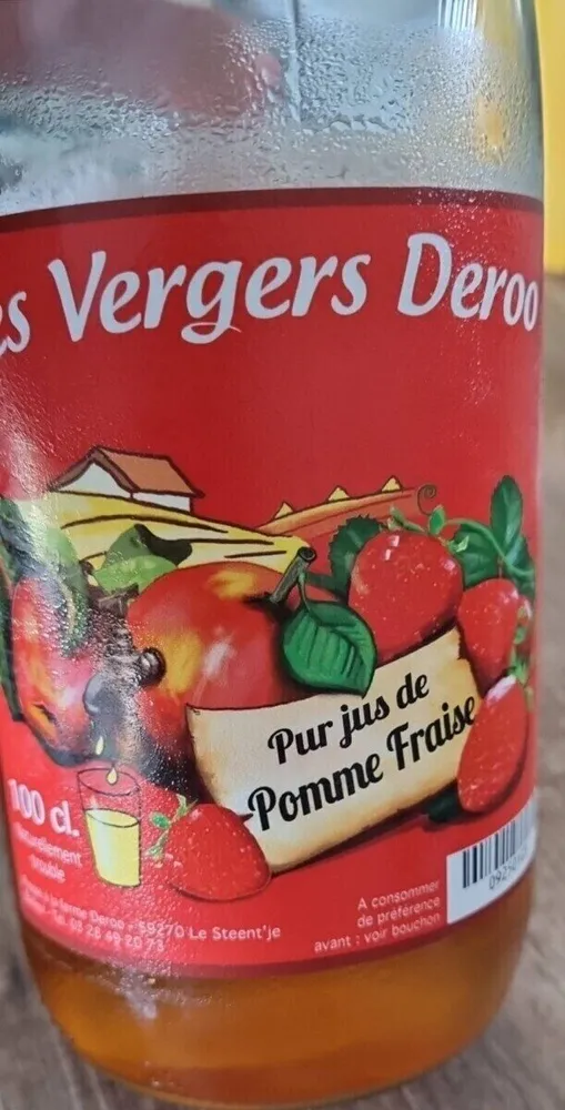 Jus de pomme fraise pur jus