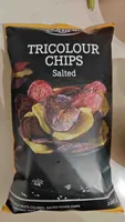Tricolour chips salted