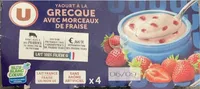 Yaourt à la grecque avec morceaux de fraise