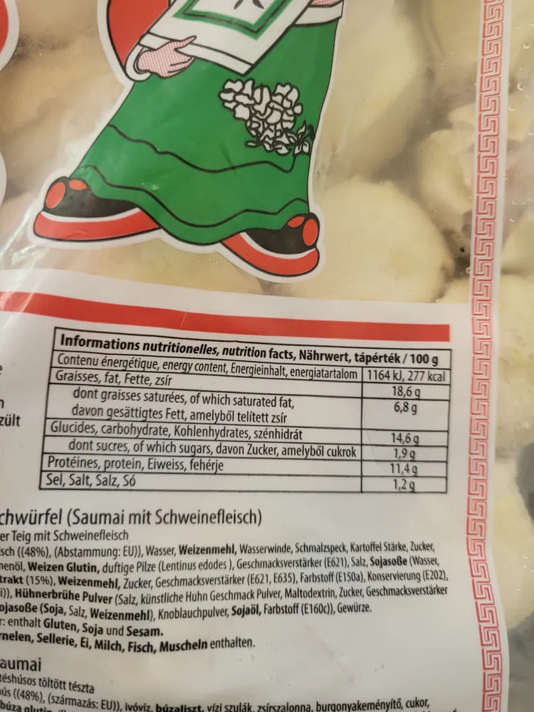 Saumai mit Schweinefleisch
