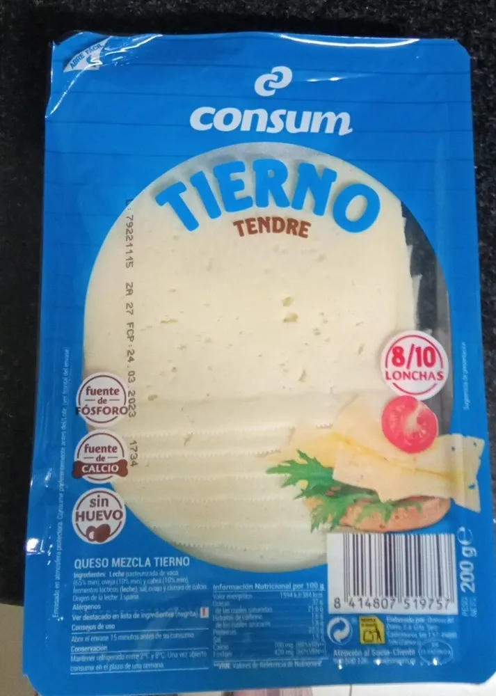 Queso mezcla tierno
