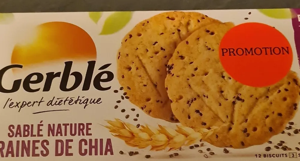 Sablé nature graines de chia