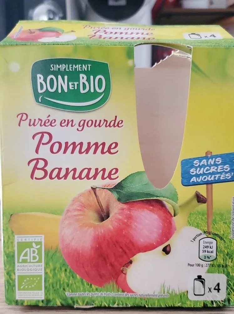 puree en gourde pomme banane
