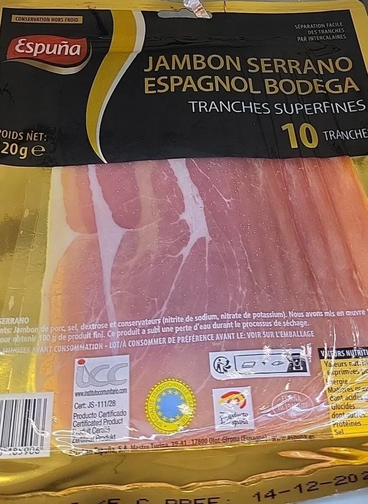 Jambon serrano espagnol bodega