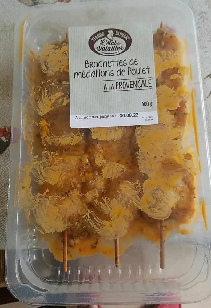 Brochettes poulet provençale
