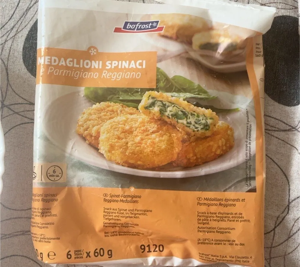 Medaglioni di spinaci e Parmigiano Reggiano