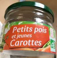 Petits pois et jeunes carottes
