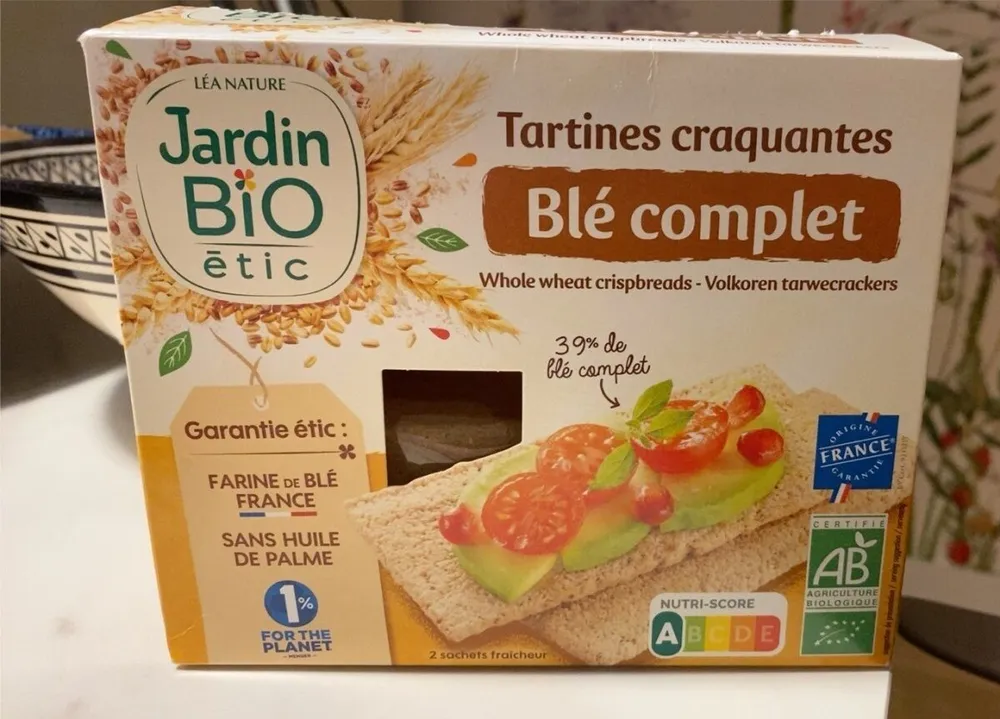 Tartines craquantes blé complet