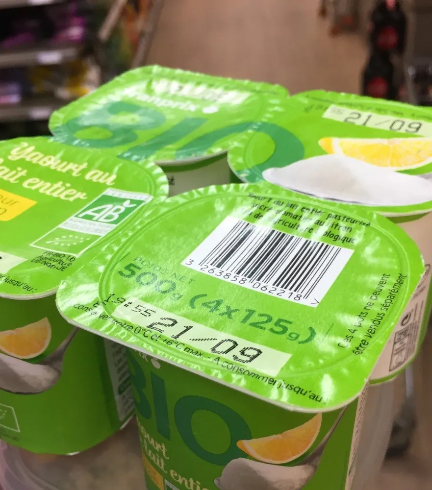 Yaourt au lait entier saveur citron