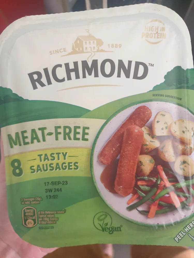 Richmond meat free sausages