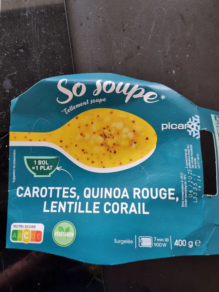 CAROTTES, QUINOA ROUGE, LENTILLE CORAIL