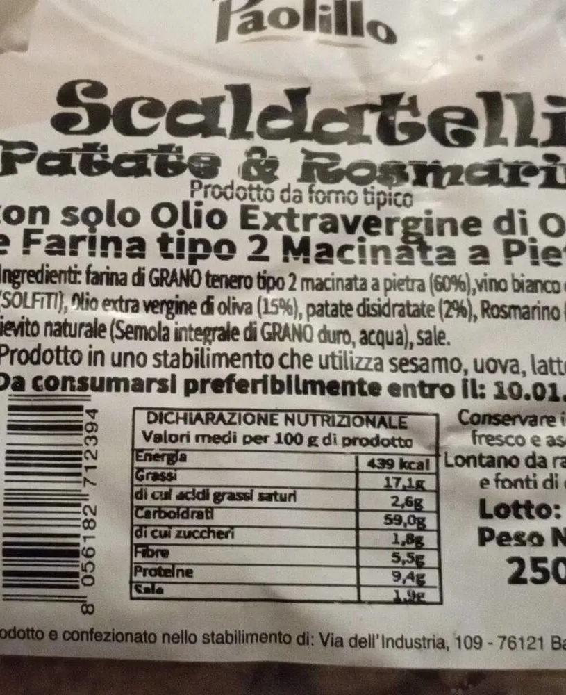 Scaldatelli patate e rosmarino