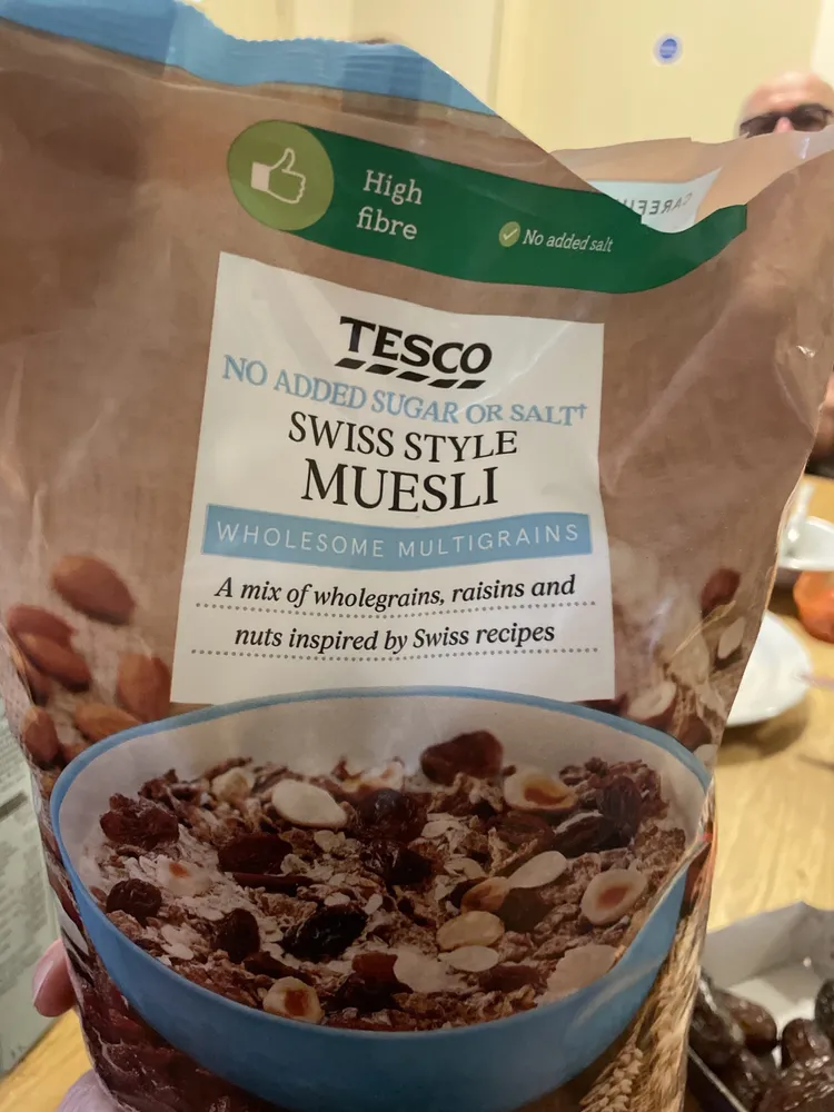 NO ADDED SUGAR OR SALT SWISS STYLE MUESLI