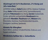 Müsliriegel Honig-Nuss