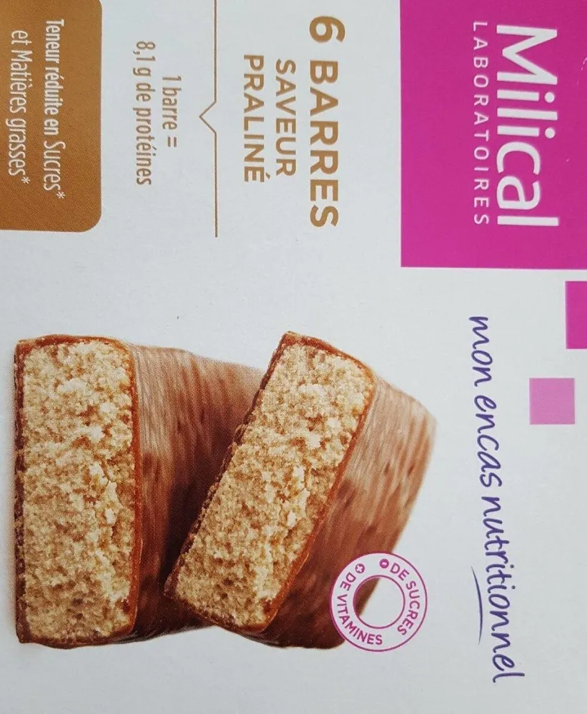 barres saveur praliné