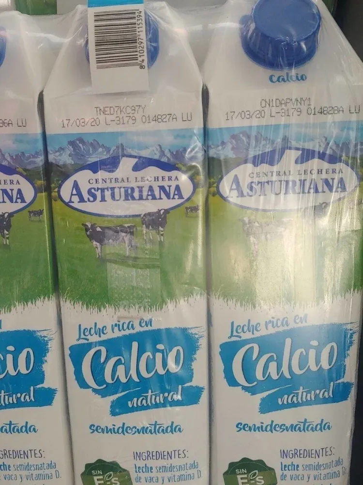 Leche asturiana calcio semidesnatada