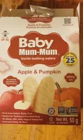 Baby Mum-Mum gentle teething wafers Apple  Pumpkin