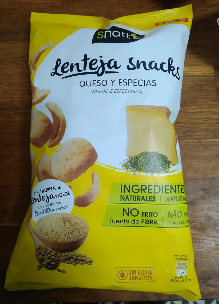Snatt's Lenteja snacks queso y especias