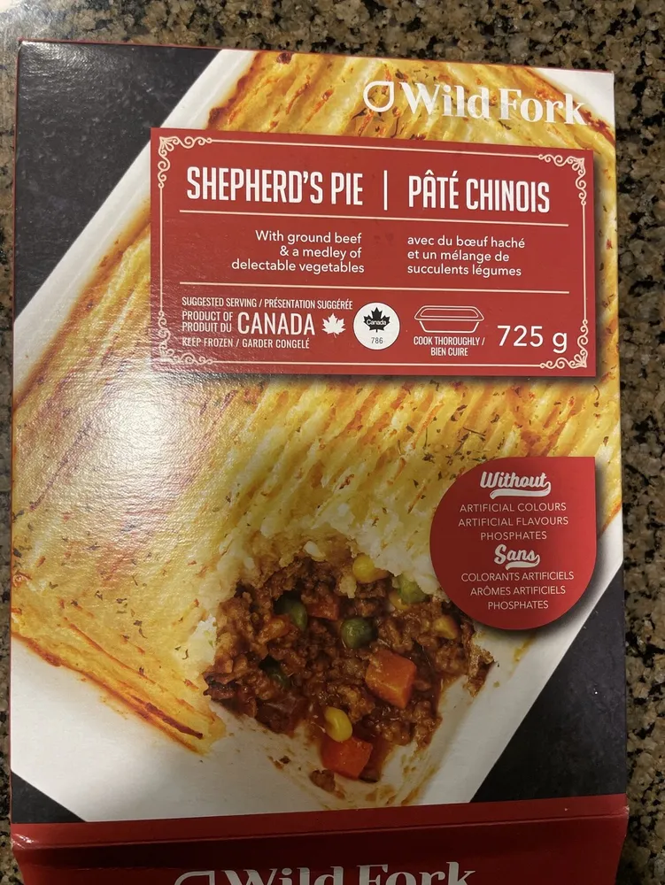 Shepherd’s Pie with ground beef & a medley of delectable vegetables