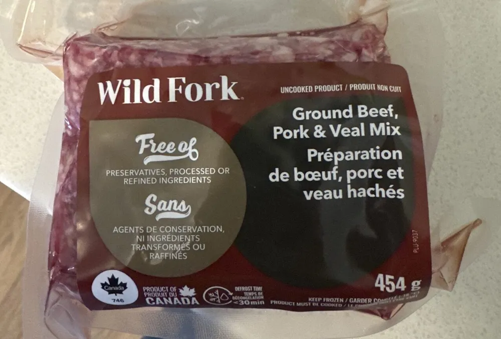 Ground beef, pork & Veal Mix