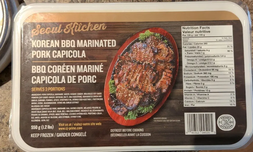 Korean Bbq Marinated Pork Capicola