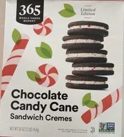 Chocolate Candy Cane Sandwich Cremes
