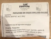 Pistache en coque grillees salees