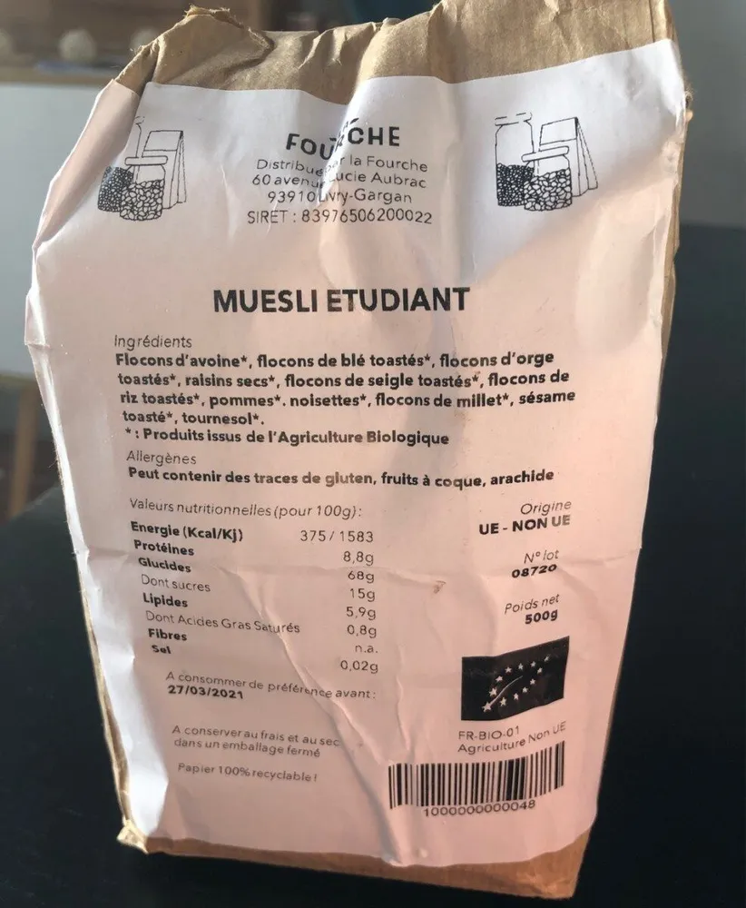 Muesli etudiant