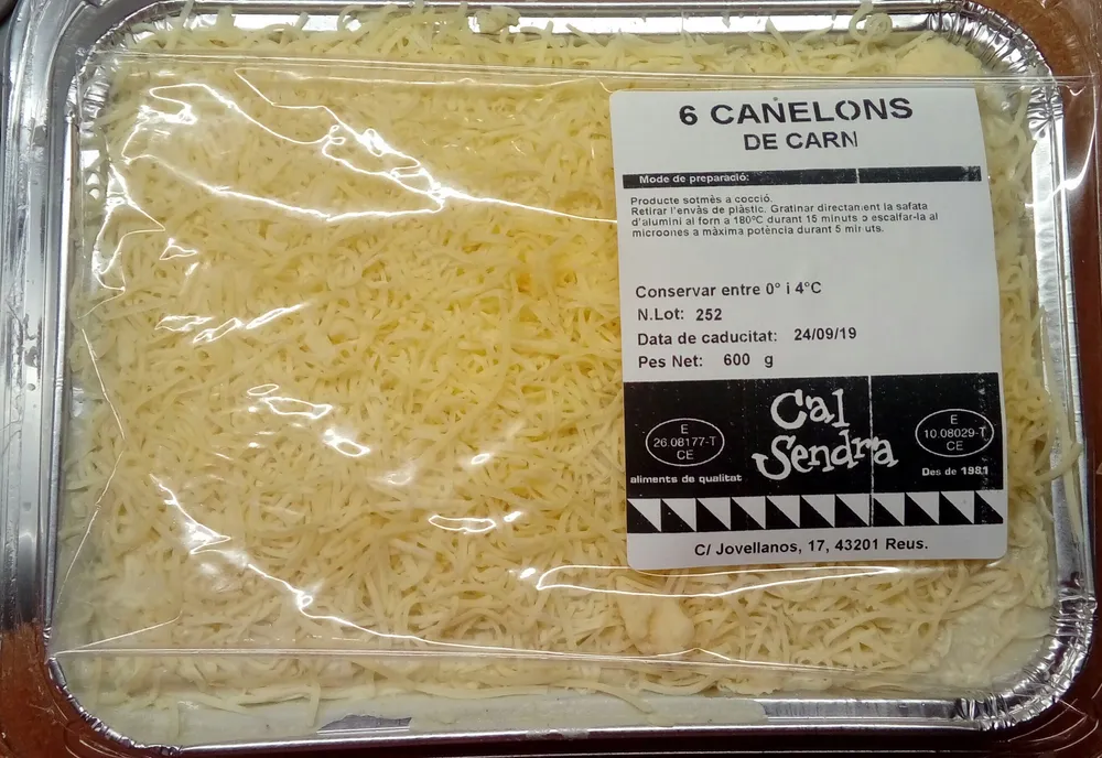 6 canelons de carn
