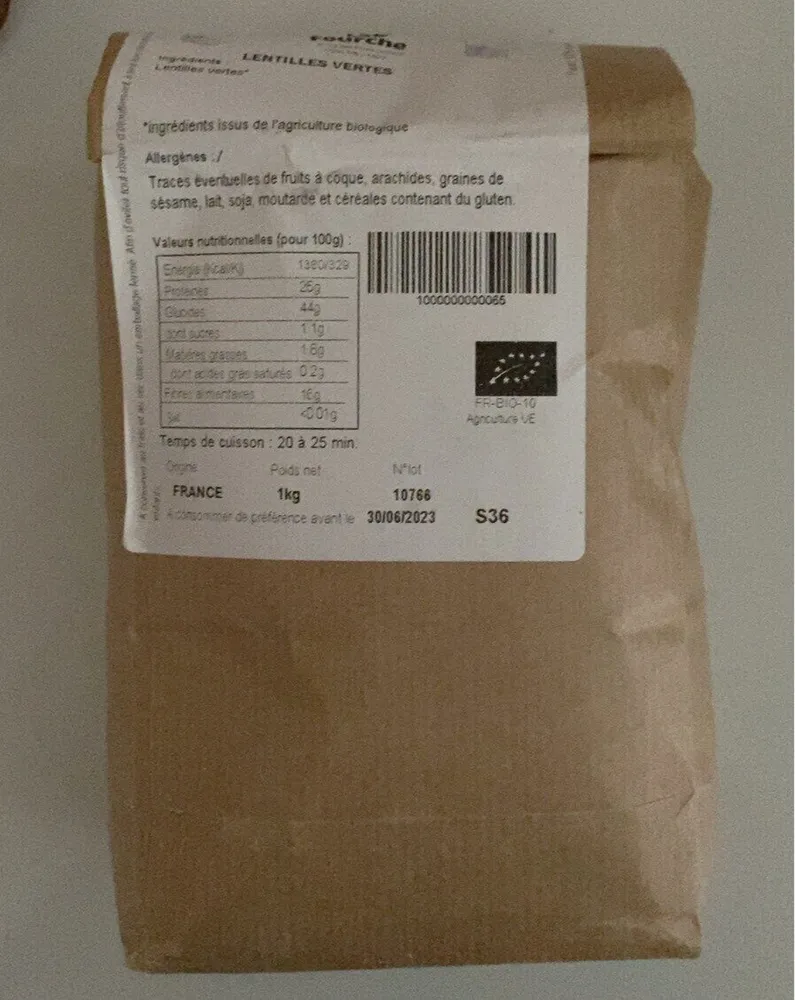 Lentilles vertes