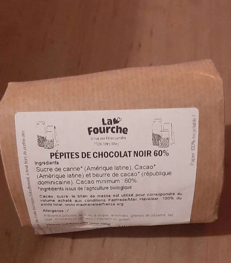 Pépites de chocolat noir 60%