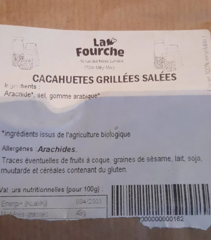 Cacahuètes grillées salées