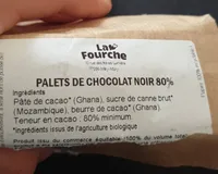 Palets de Chocolat Noir 80%
