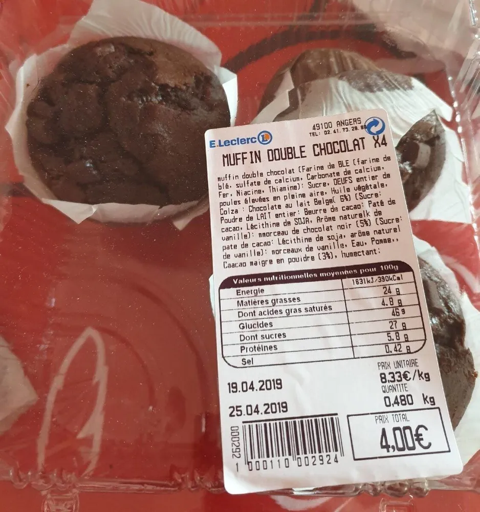 Muffin double chocolat