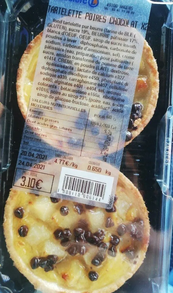 Tartelettes poires chocolat