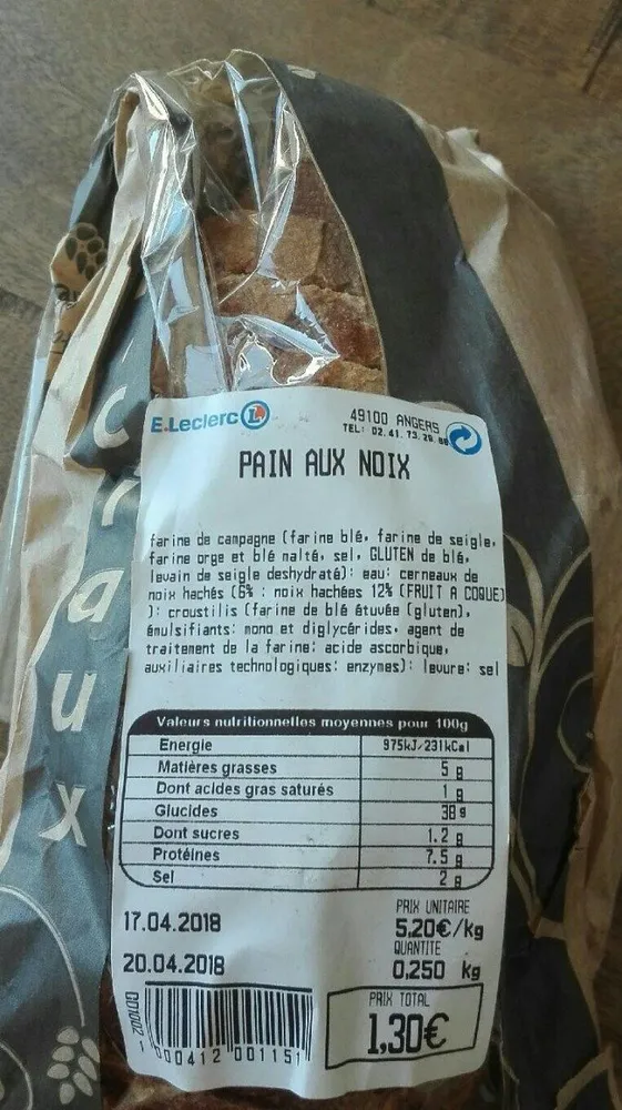 Pain aux noix