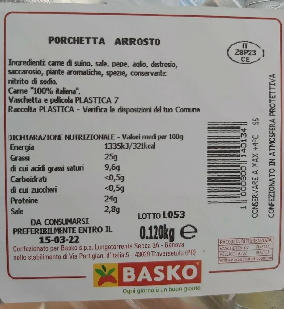 Porchetta arrosto