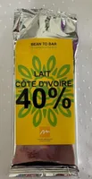 Chocolat au lait cote d'ivoire 40%