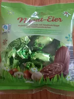 Nugart Eier Vollmilchschokolade mit Haselnuss-Nugat und Haselnussstückcheb