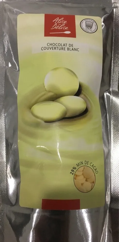 Chocolat de couverture blanc