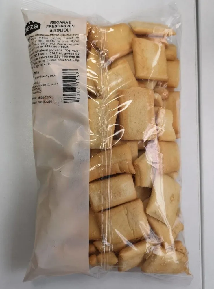 Regañas frescas sin ajonjoli