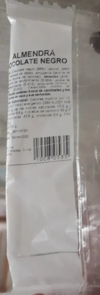 Almendra chocolate negro