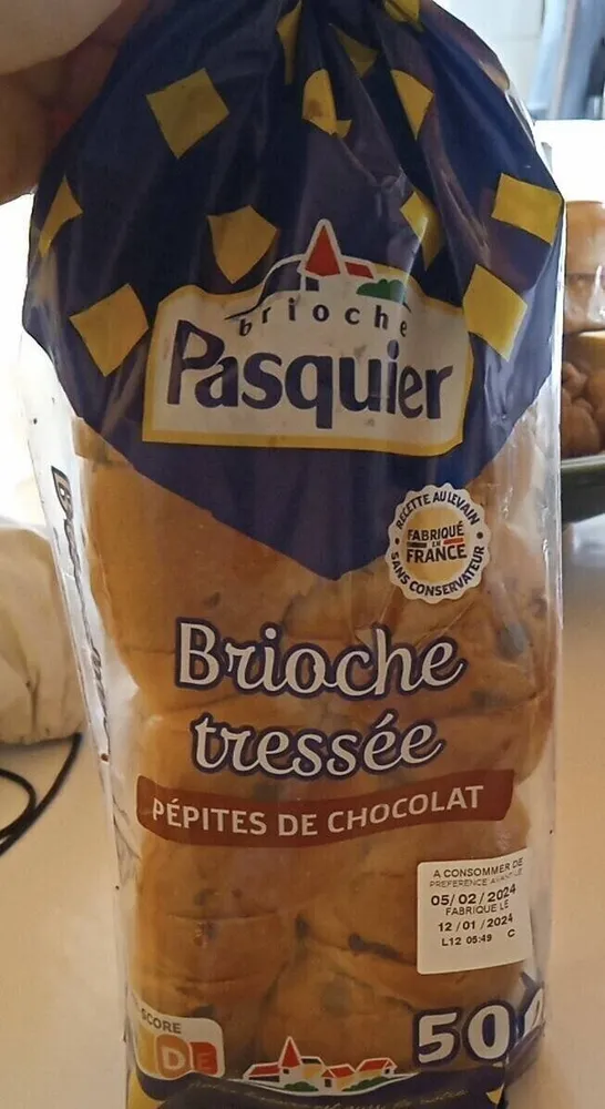 Brioche tressée aux pépites de chocolat