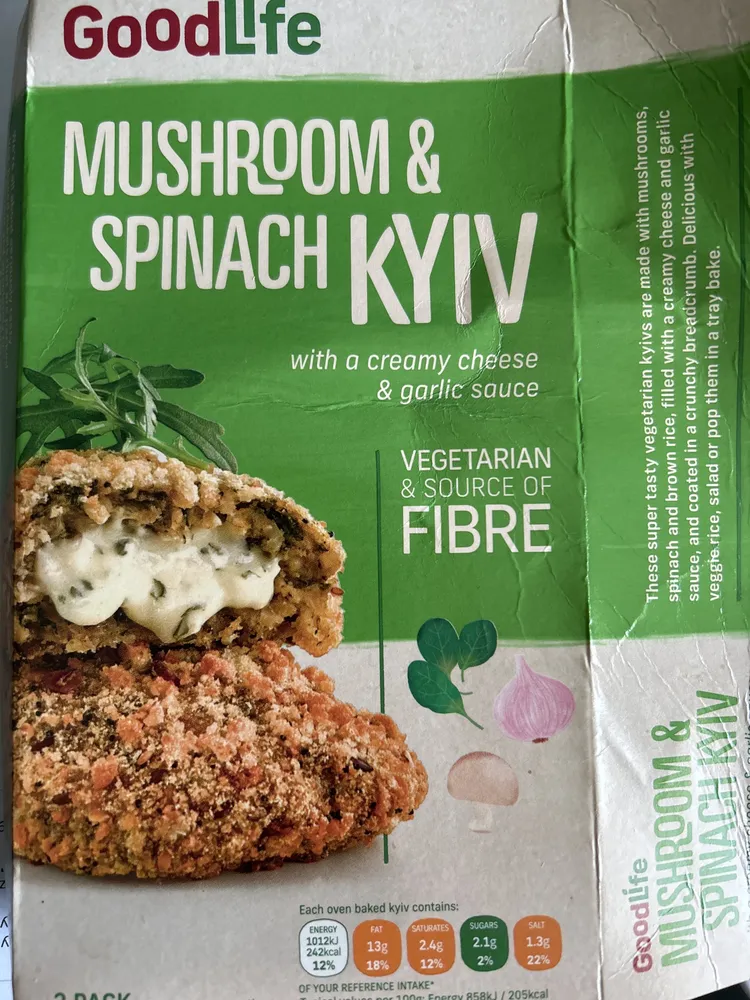 Goodlife mushroom & spinash Kiev