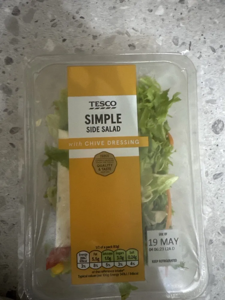 Simple Side Salad With Chive Dressing